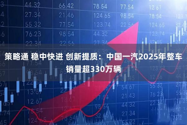 策略通 稳中快进 创新提质：中国一汽2025年整车销量超330万辆